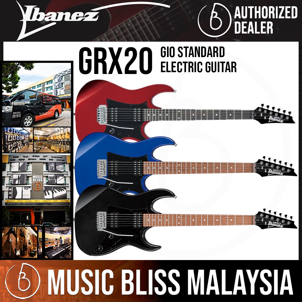 Ibanez GIO GRX20 Electric Guitar - Black Night / Jewel Blue | Shopee ...