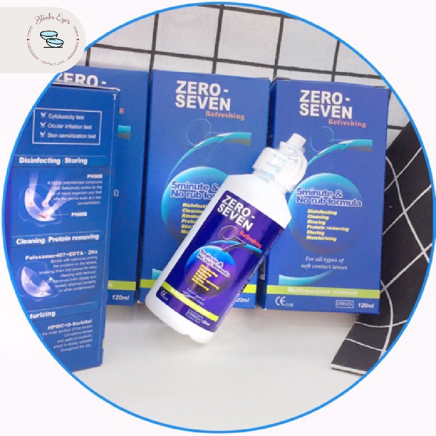 Zero SEVEN Lens Soaking Water 120ml Used to Disinfect and Clean Daily ...