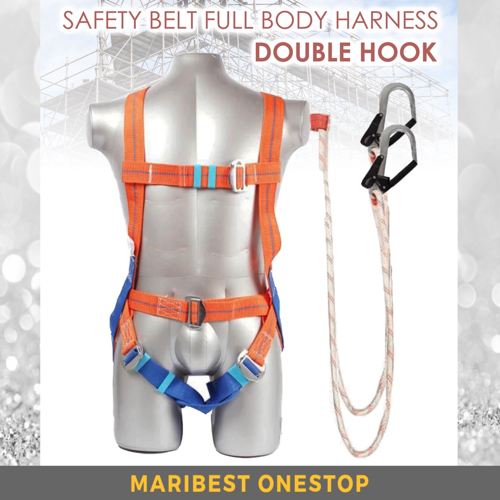 Full Body Harness Built-in Lanyard & Large Hook