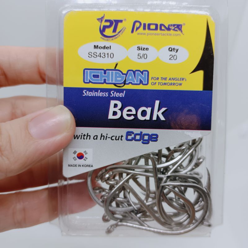 Pioneer Beak Hook SS 4310 Ichiban stainless steel fishing hooks mata ...