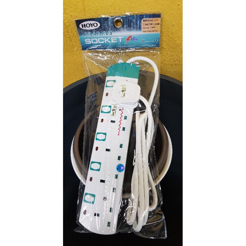 *HIGH QUALITY* 5 Socket 2M PLUG EXTENSION trailing socket with Surge ...