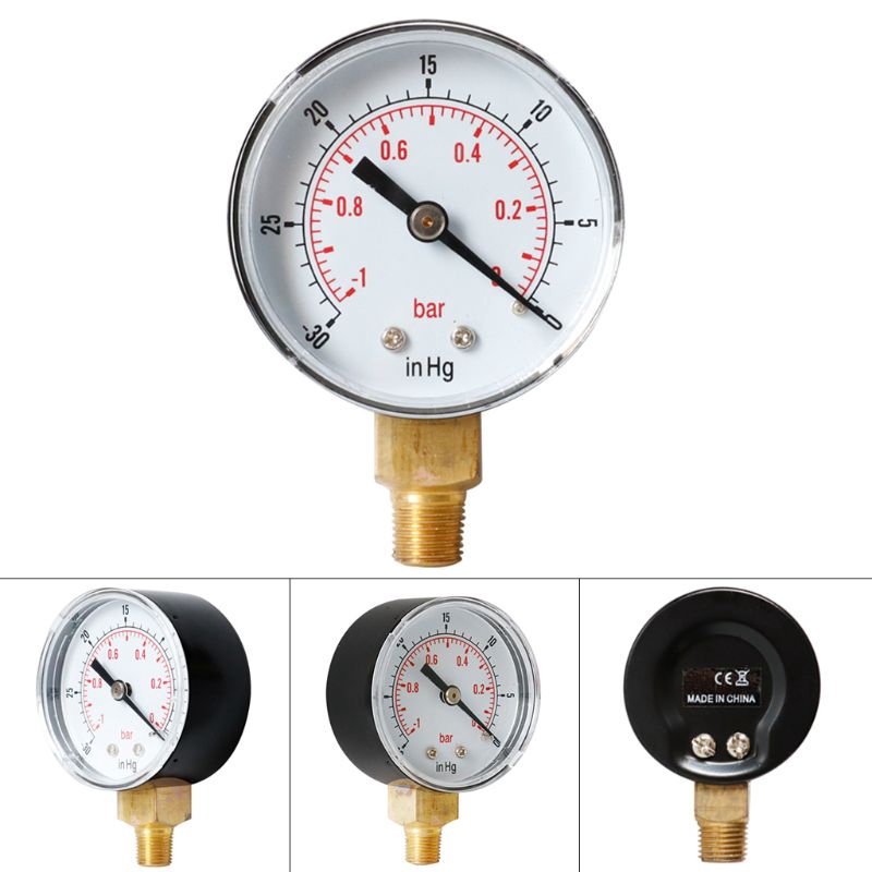 Vacuum Pressure Gauge 52mm -1/0 Bar -30