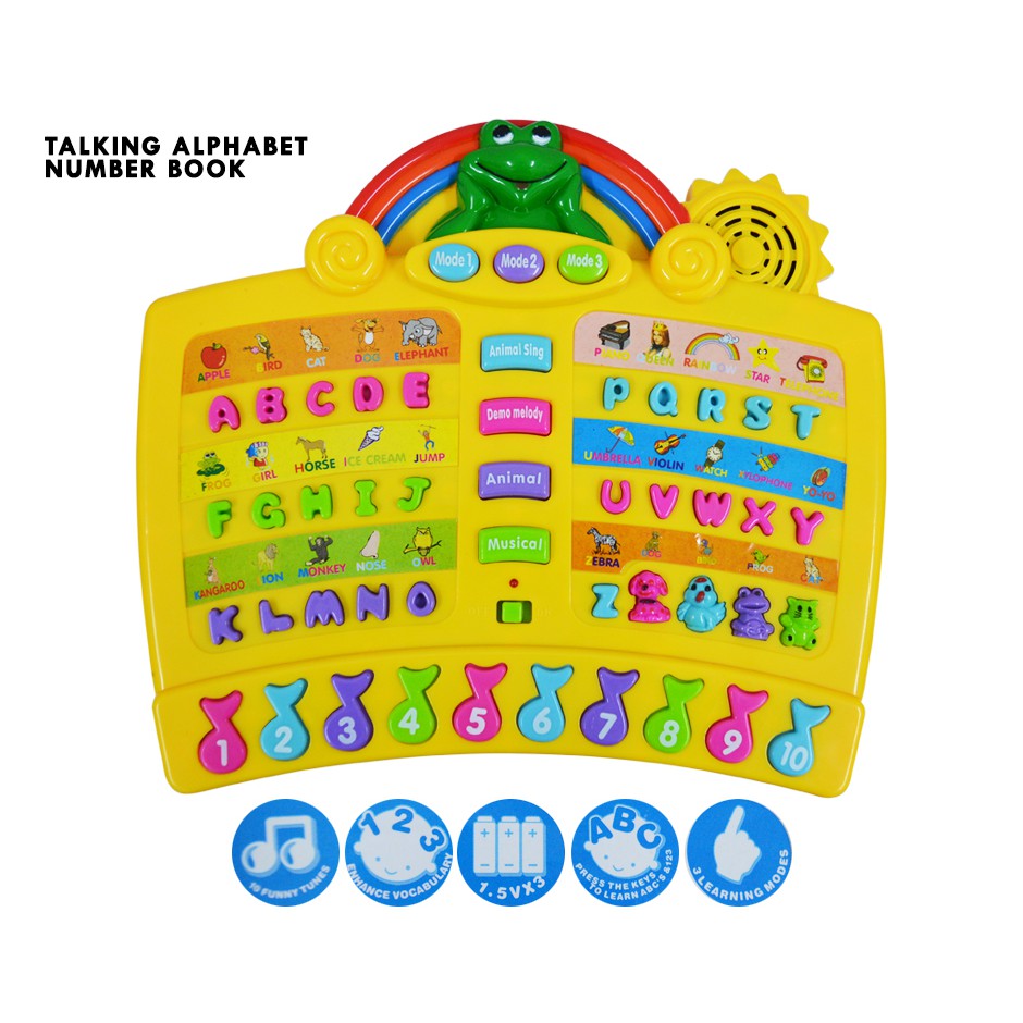 Talking Number/Alphabet Electronic Book With Music For Kids Learning ...
