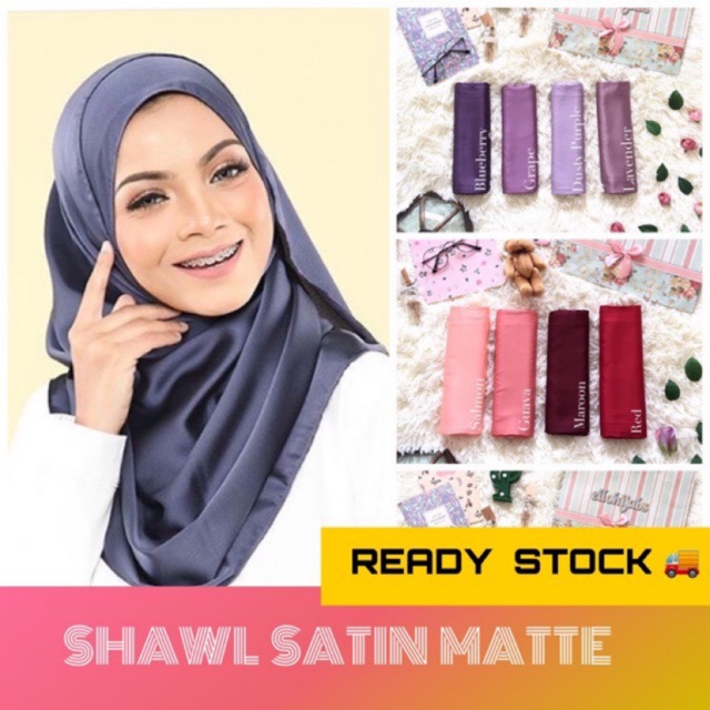 shawl satin shopee