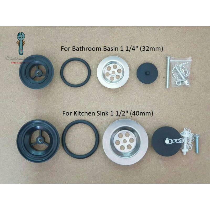 【32mm 38mm】1-1/2” 1-1/4” Stainless Steel Basin Waste Tray | Basin Sinki ...
