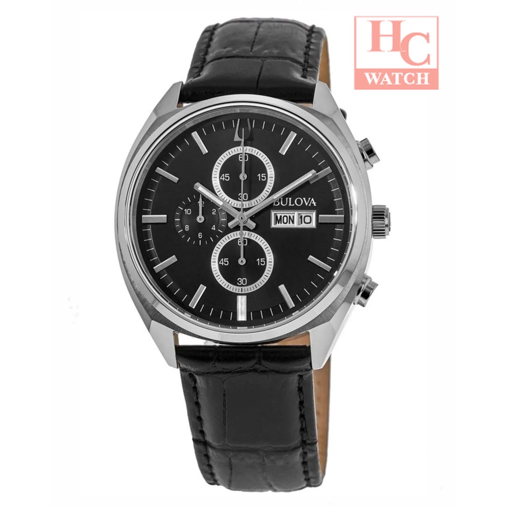 BULOVA 96C133 Surveyor Classic Chronograph Black Dial Men's Watch ...