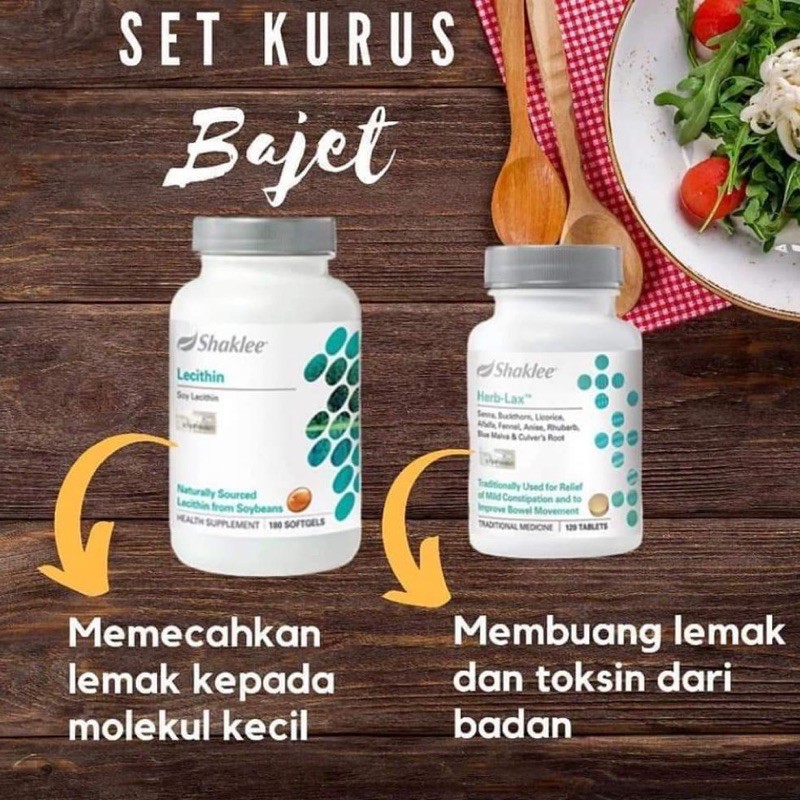 Pos Hari Ni !! Set Kurus Shaklee (lecithin + Herblax) 