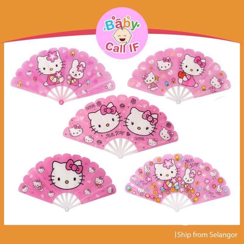 STOCK IN M'SIA Hello Kitty Summer Creative Cute Cartoon Mini Hand Fan ...