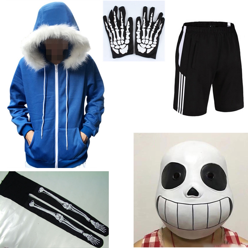game-undertale-sans-cosplay-costume-hoodie-mask-gloves-shopee-malaysia