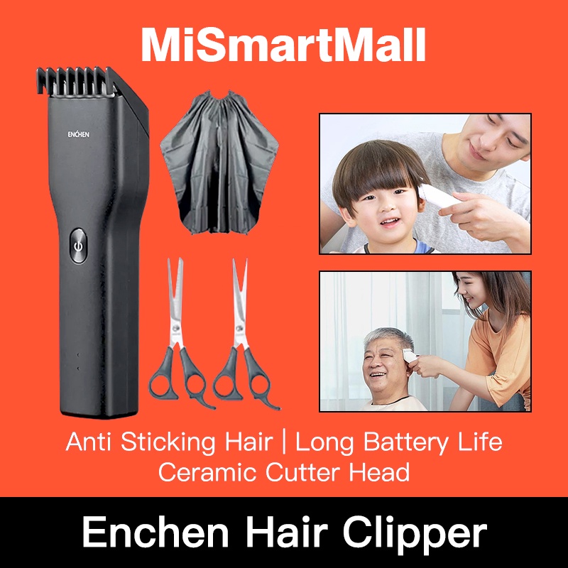 [Ready Stock] Enchen Electric Hair Clipper Trimmer USB Ceramic Hair