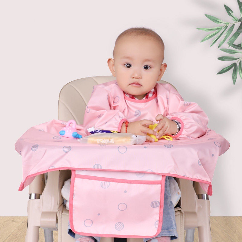 Long Sleeve Bibs For Babies, Toddler AllInOne Weaning Bib, Baby