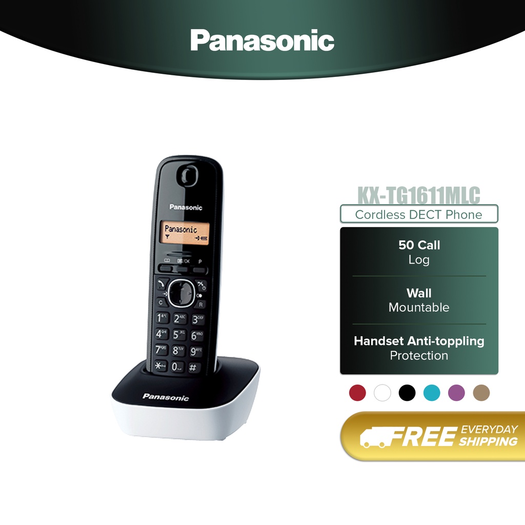 Panasonic Cordless Phone Dect Phone KXTG1611MLC Shopee Malaysia
