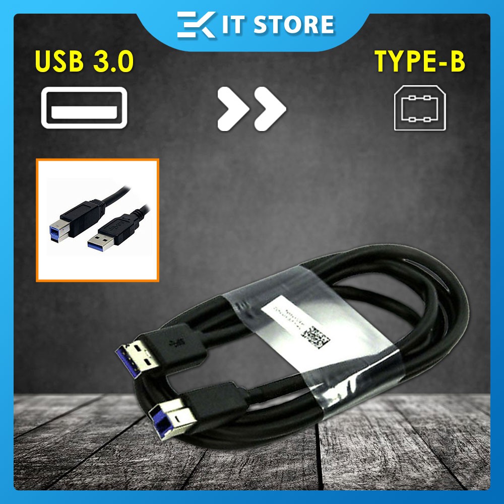 appel tidsplan Ekstrem fattigdom Ready Stock) Genuine Dell USB 3.0 SuperSpeed Type A to Type B Upstream Male  to Male Cable | Shopee Malaysia