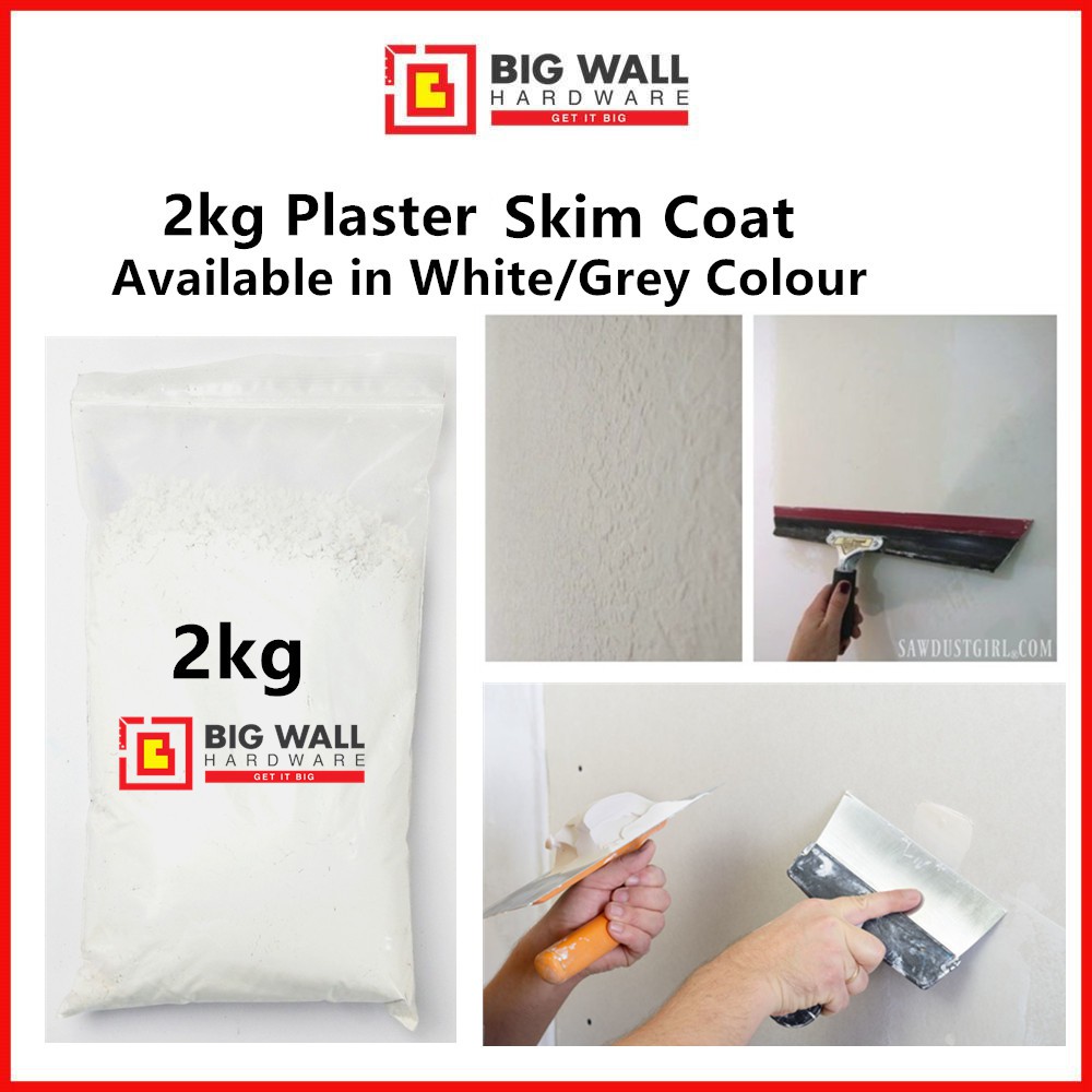 Duracem 2kg Plaster Top White/Grey Skim Coat for Internal and External ...