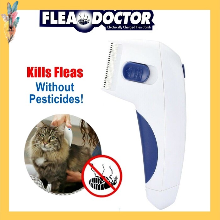 🔥Hot item🔥Flea Doctor Electronic Comb for Pet Dogs&Cats Kills&Stuns Fleas Seen On TV sikat kutu