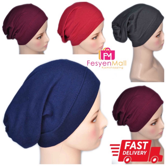 ANAK TUDUNG INNER WARDA SNOWCAP WHOLE HEAD COVERED STRETCHABLE FREE ...