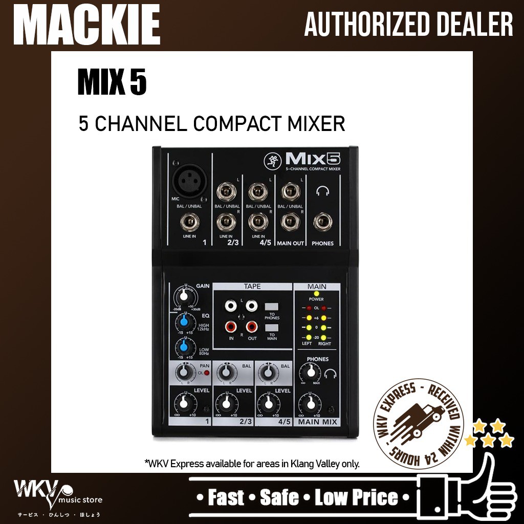 MACKIE Mix5 5-CHANNEL COMPACT MIXER - 配信機器・PA機器 