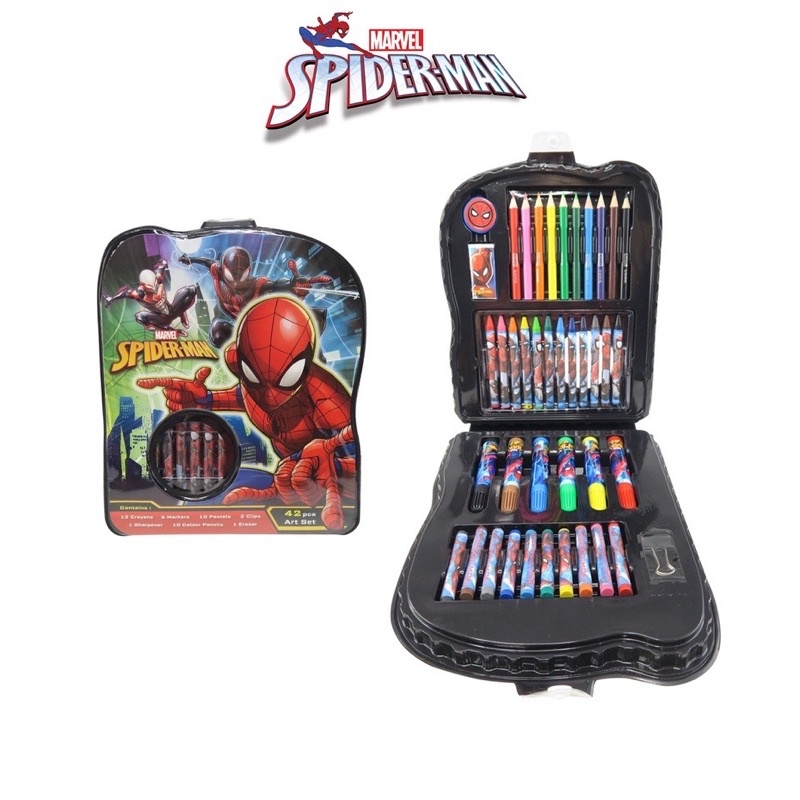 Marvel Spiderman 42Pcs Art Colouring Set | Shopee Malaysia