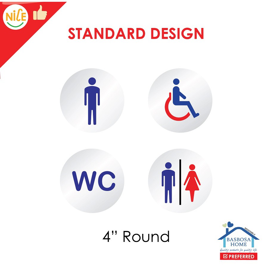4" Round Standard Design Signages - High Premium Stainless Steel Grade ...