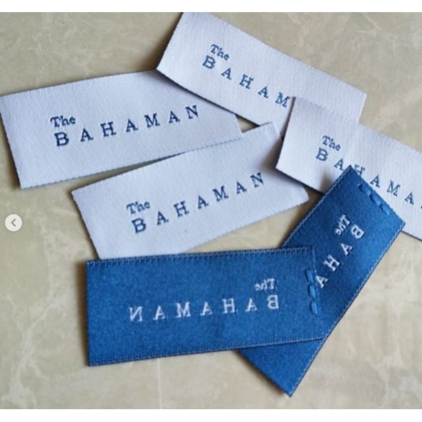 woven label damask / label sulam jenama custom | Shopee Malaysia