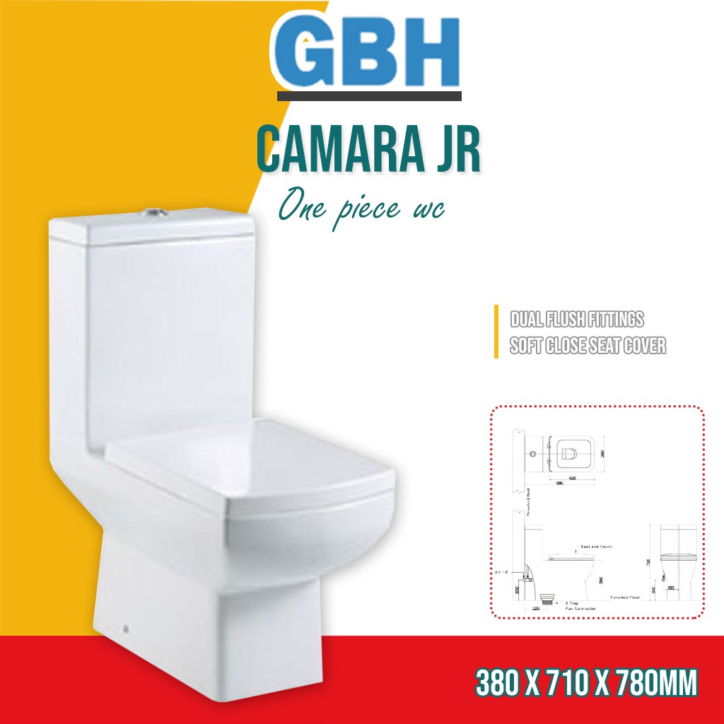 [Limit to 1 Unit Per Order] GBH CAMARA JR One Piece WC Toilet Bowl S