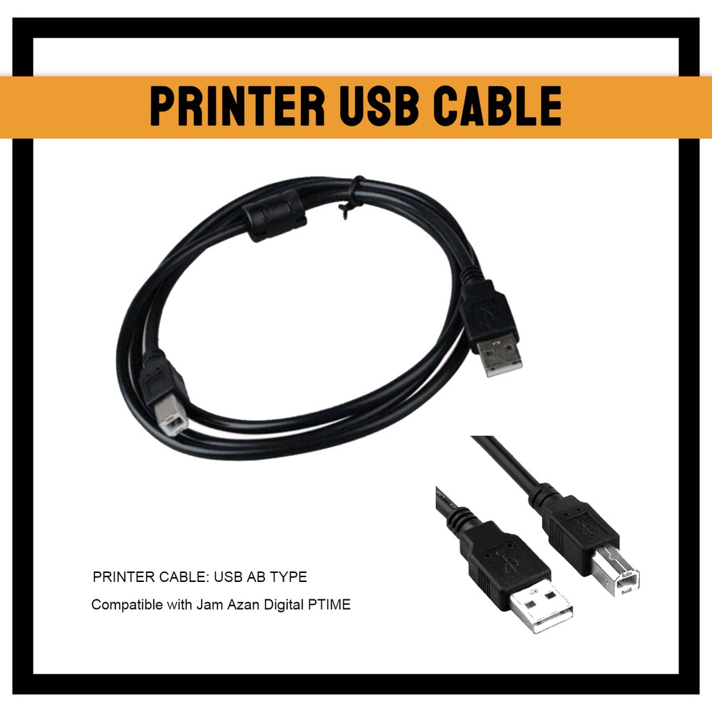 Printer Cable / USB Cable Jam Azan Digital | Shopee Malaysia
