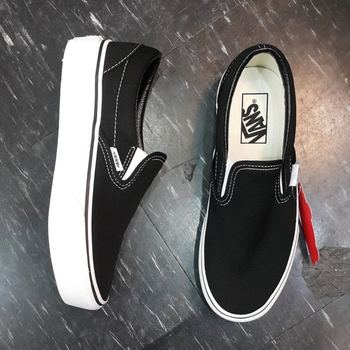 All black vans outlet thick sole