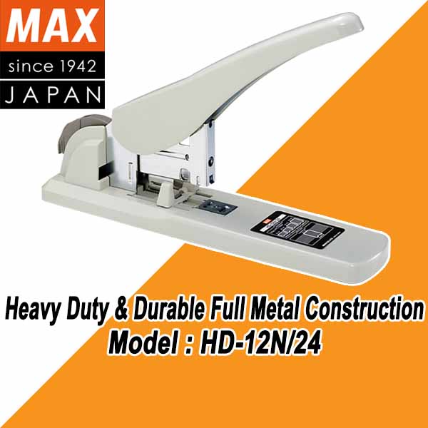 MAX Heavy Duty and Durable Full Metal Construction Stapler HD12N/24