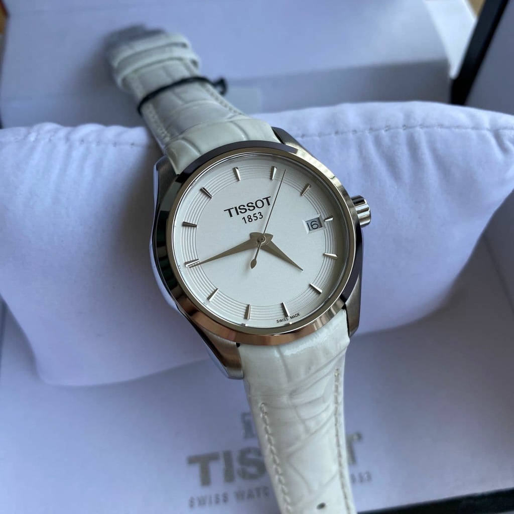 100 Original Tissot Couturier White Dial Ladies Watch T035