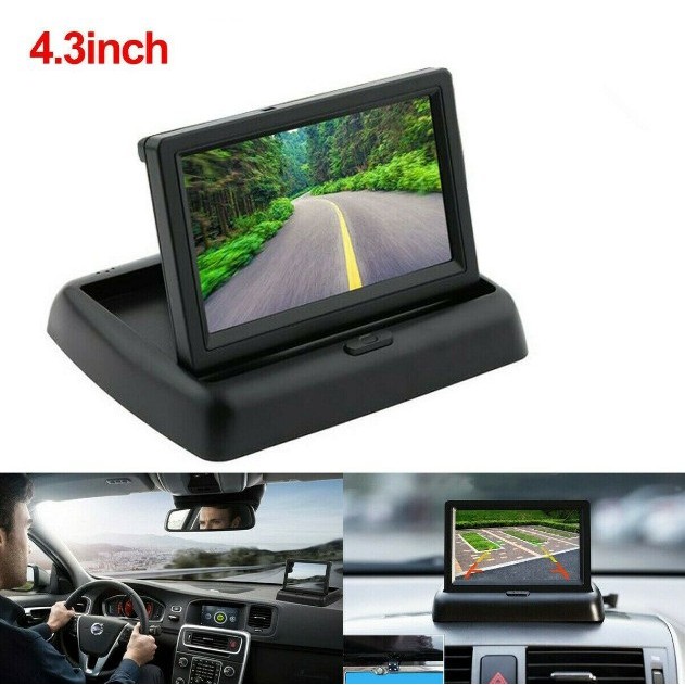 Foldable 4.3 Inch Anti-glare Color LCD TFT Rear View Monitor Screen ...