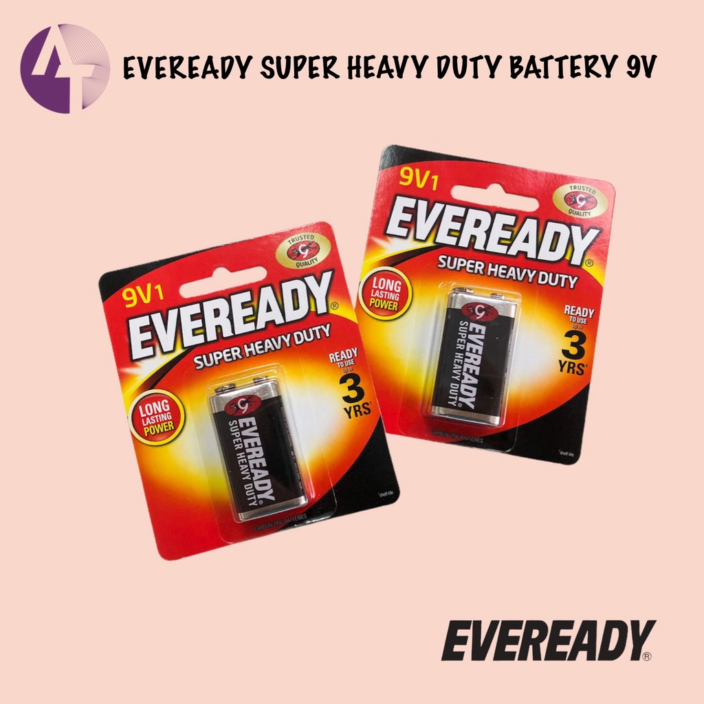 Eveready Super Heavy Duty Battery 9v 1pcscard Shopee Malaysia