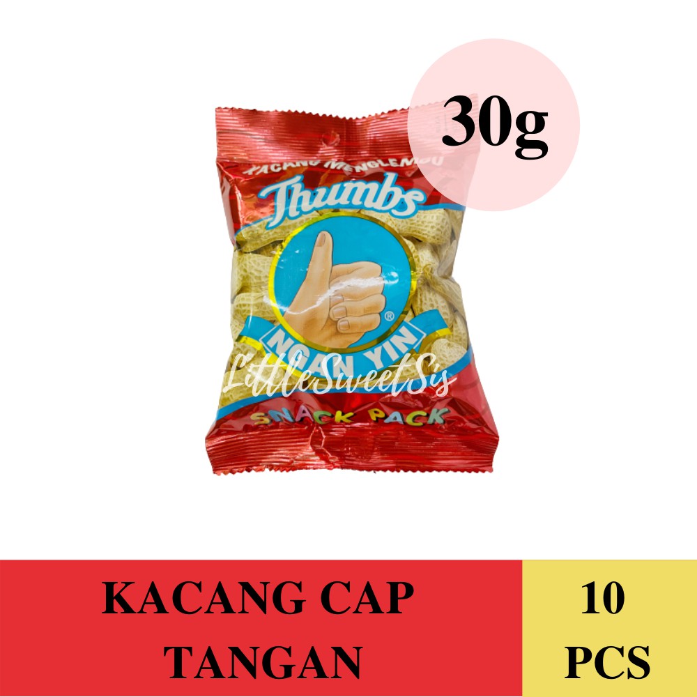 10pkts 30g Kacang Cap Tangan Kacang Tanah Ngan Yin Kacang