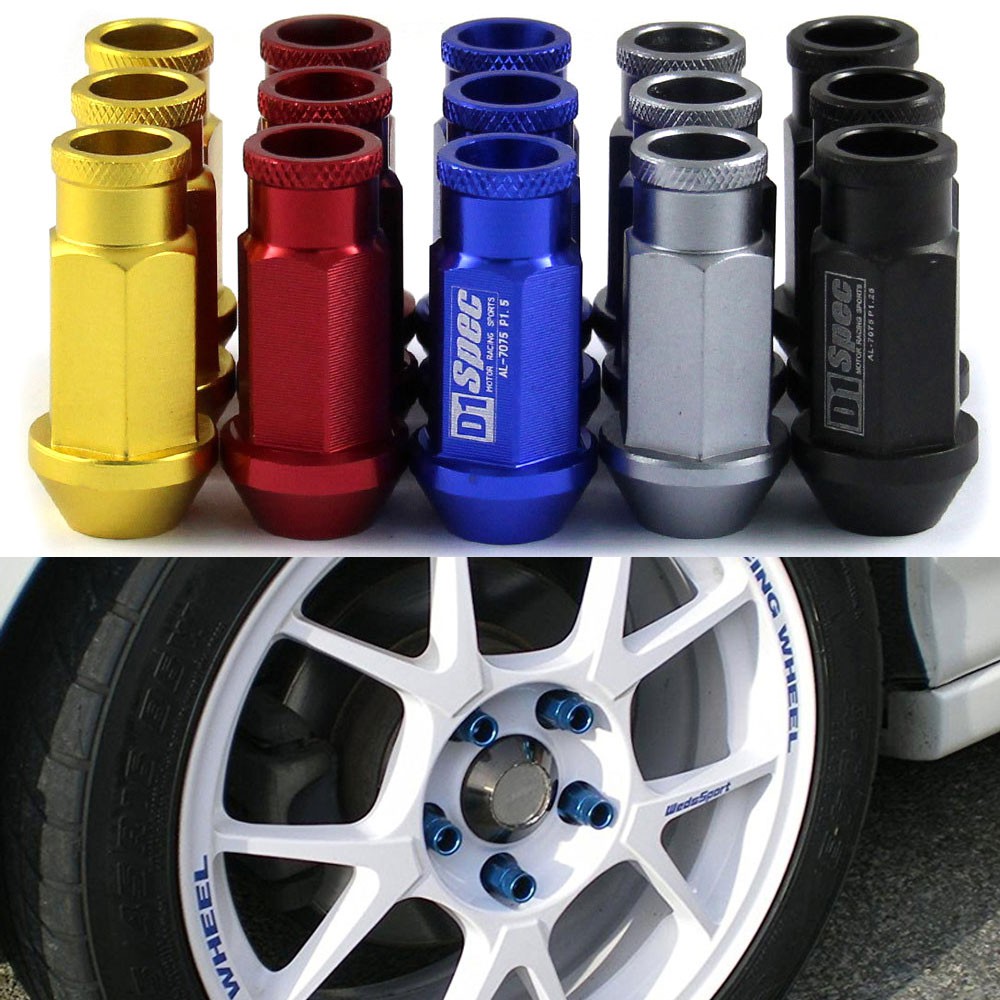 D1 Spec Ultra Lightweight Aluminum Wheel Lug Nuts 20pcs M12*1.5