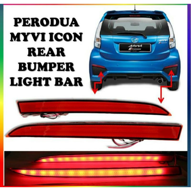PERODUA MYVI ICON REAR BUMPER REFLECTOR LAMP | Shopee Malaysia