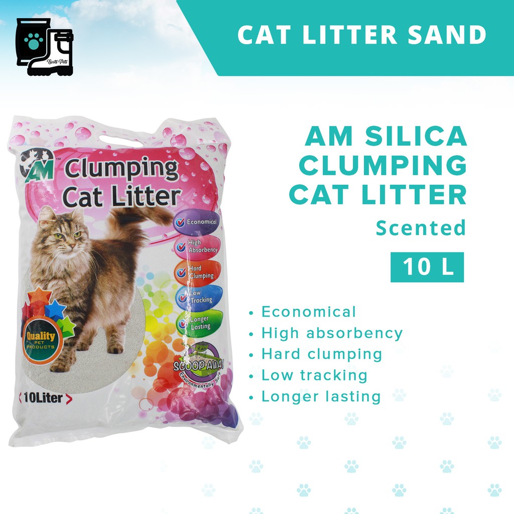AM Scented Silica Crystals 10L Clumping Cat Litter / YYL Cat Litter Cat ...
