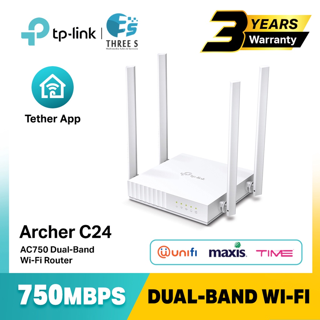 Tp-Link Archer C24 AC750 Dual-Band Wi-Fi Router | Shopee Malaysia