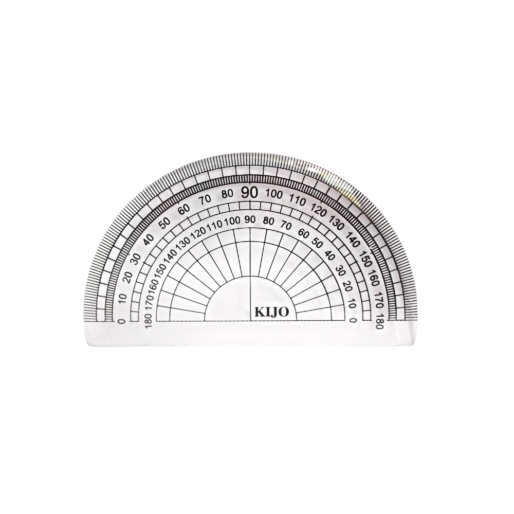 Transparent 180 Degree Protractor Ruler / Semi Circle Measuring Angles ...