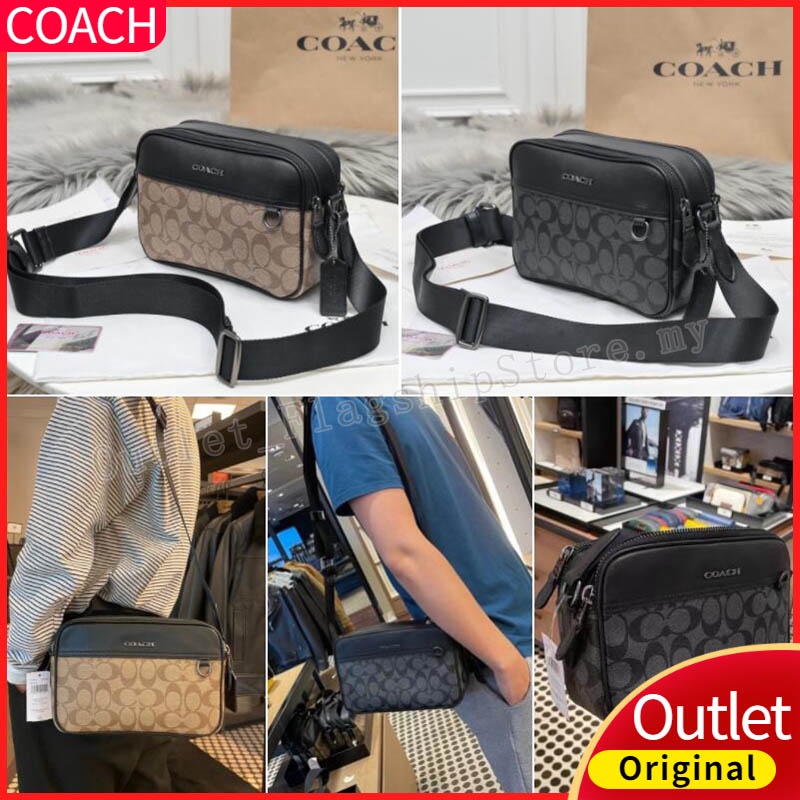 Men Sling Bag Cross Body Bags Double Zipper Compartment Shoulder Messenger Bag Beg Lelaki C4149 Shopee Malaysia