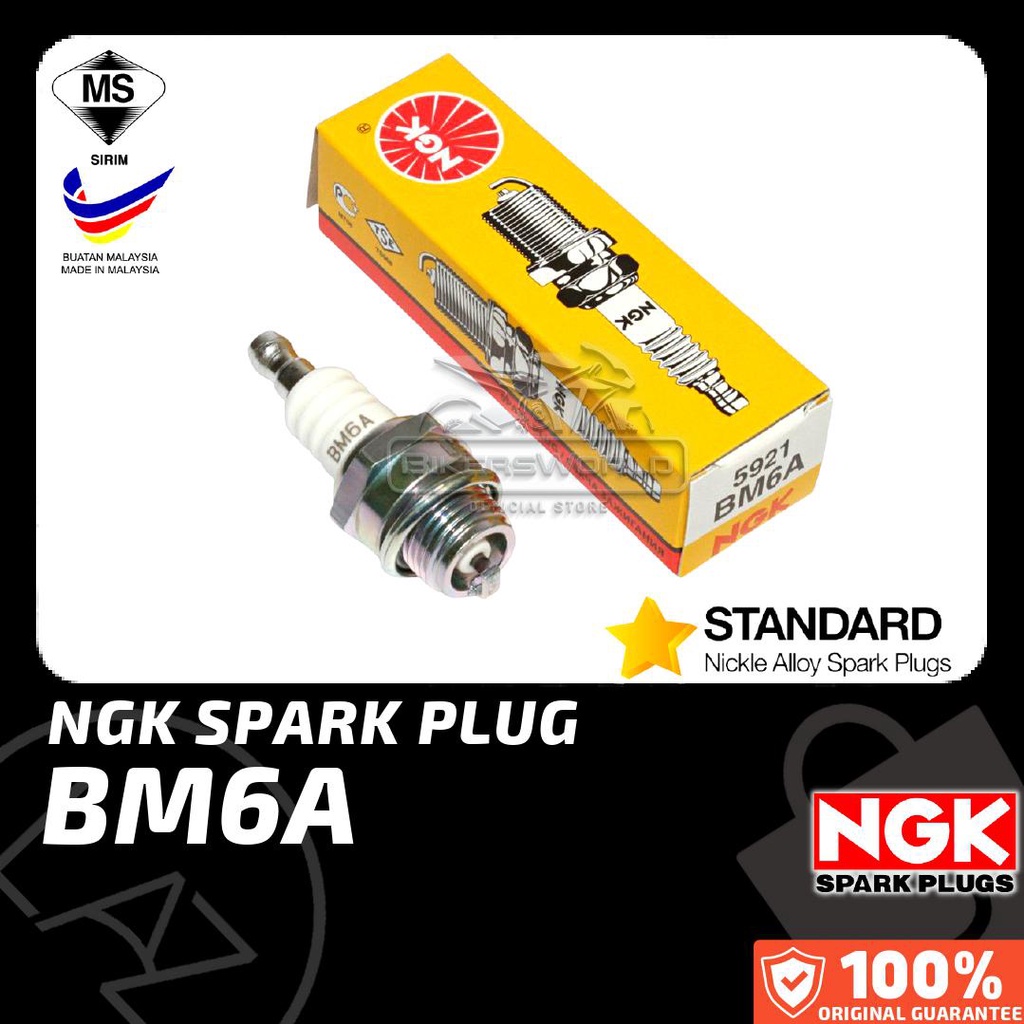 PLUG MOTOR NGK BM6A NGK SPARK PLUG STANDARD 100 ORIGINAL CHAINSAW MOWER MOTOR SPARK PLUG