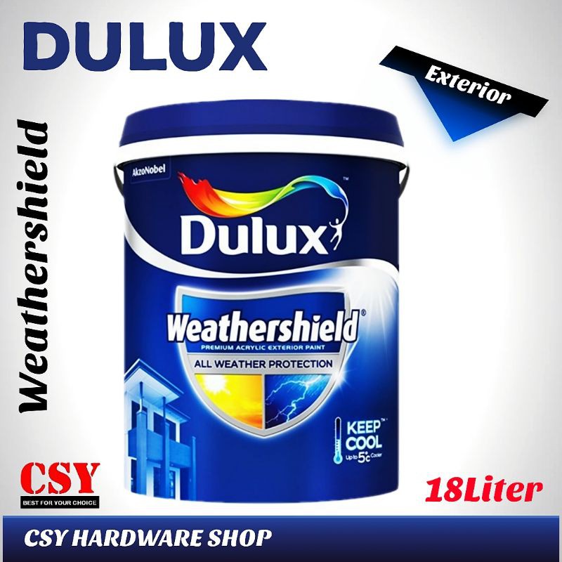 DULUX Weathershield Acrylic Exterior Wall Finish 18 Liter | Shopee Malaysia