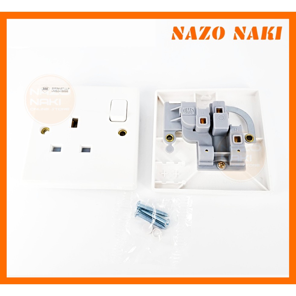 UMS 2913 13A 1Gang/1G Socket Outlet Switch Socket | Shopee Malaysia