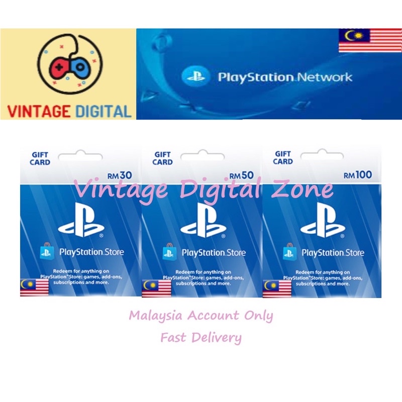 PSN Malaysia Playstation Game MYR PSN Game Wallet RM PS Plus PS3 PS4  PS5 Playstation Game