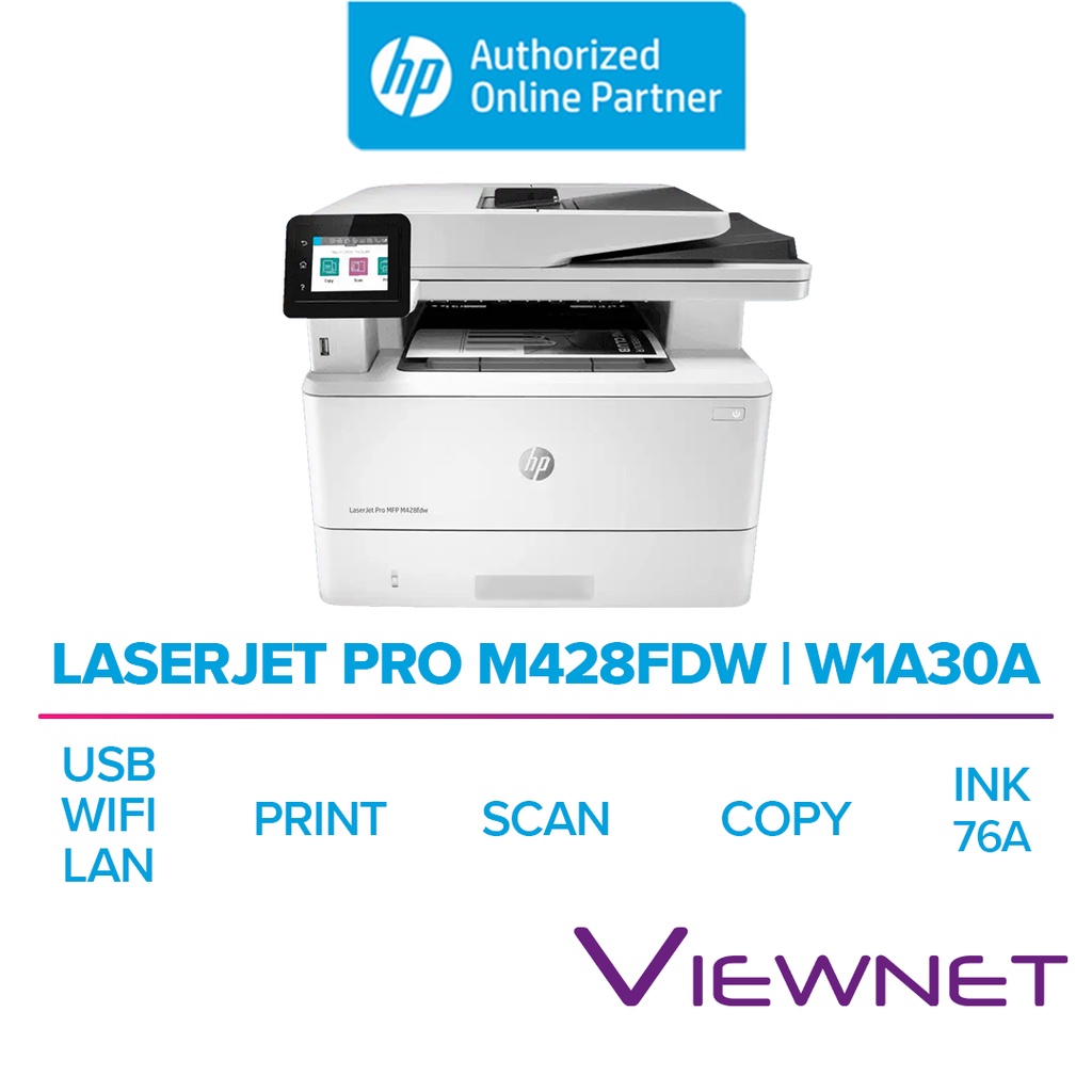 Hp Laserjet Pro Mfp M428fdw Printer W1a30a Print Copy Scan Fax Email Shopee Malaysia