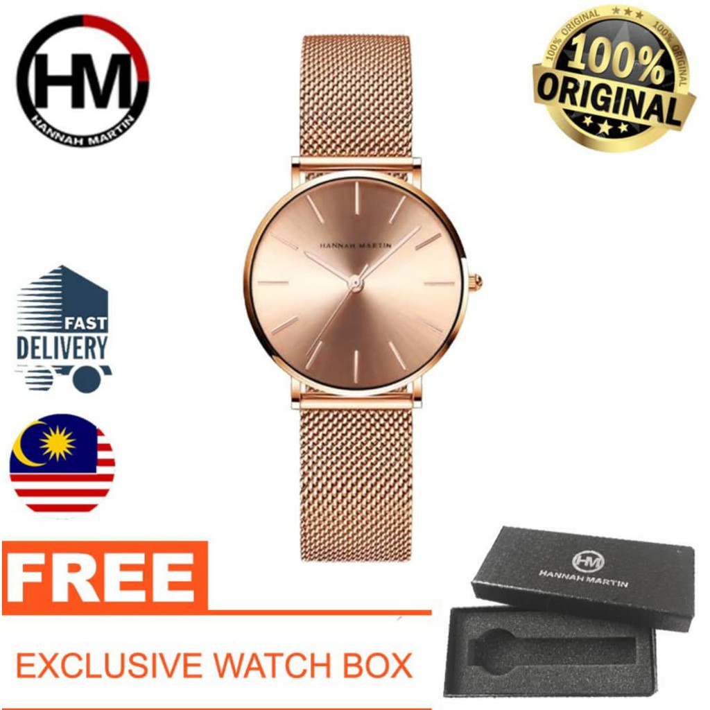 Hannah martin shop rose gold watch