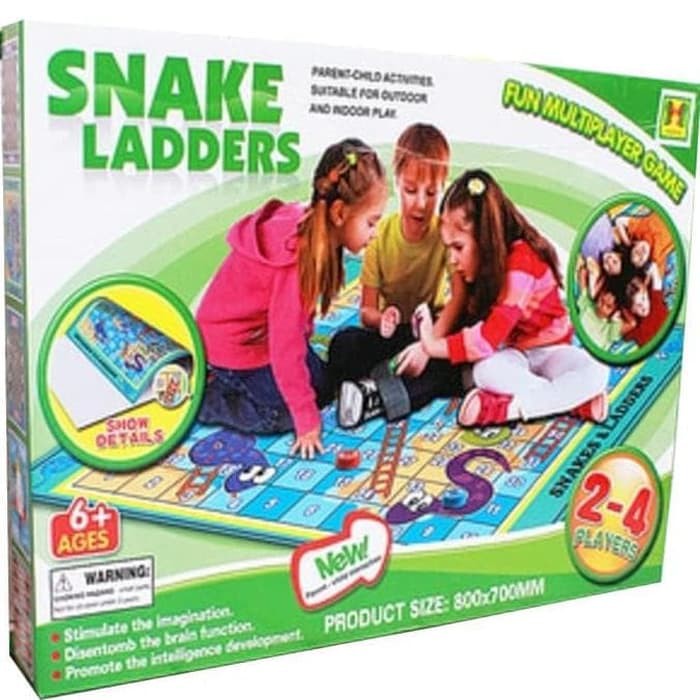 Super Big Size Playing Mat 4d Snake & Ladders Games 2 to 4 Players ...