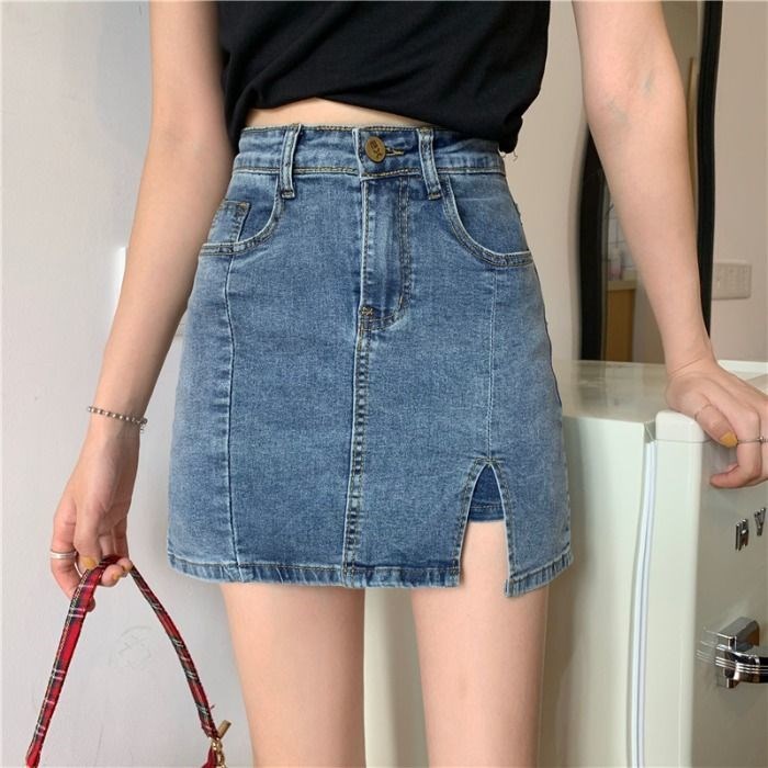 Are denim mini outlet skirts in style 2020