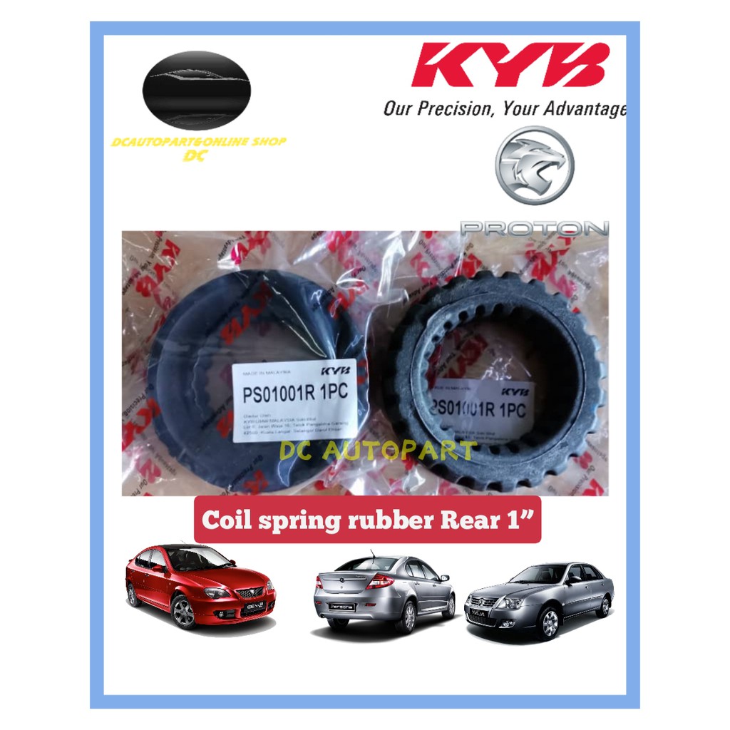 100% ORIGINAL KYB PROTON WIRA WAJA GEN2 PERSONA COIL SPRING RUBBER REAR ...