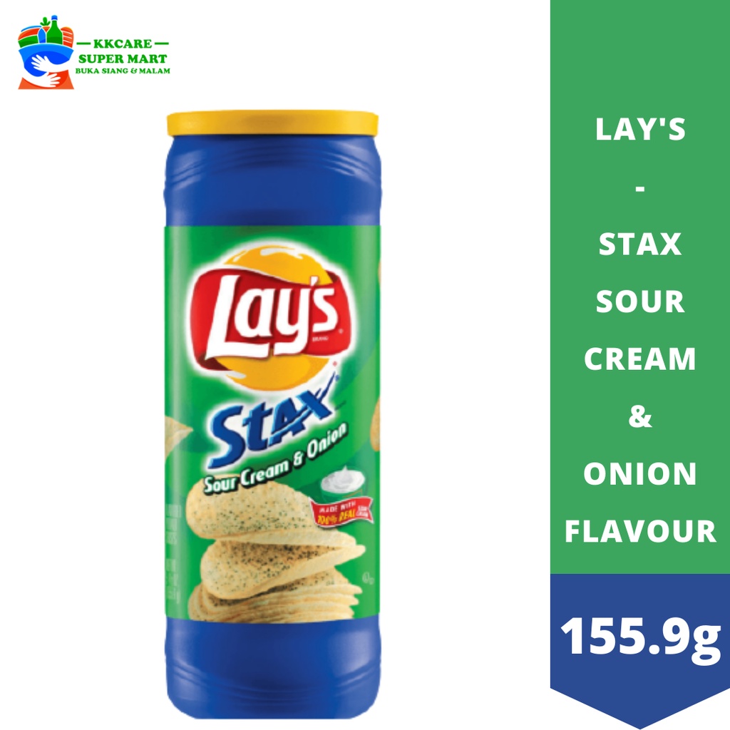 Lay's Stax Sour Cream & Onion Flavour 155.9g Shopee Malaysia