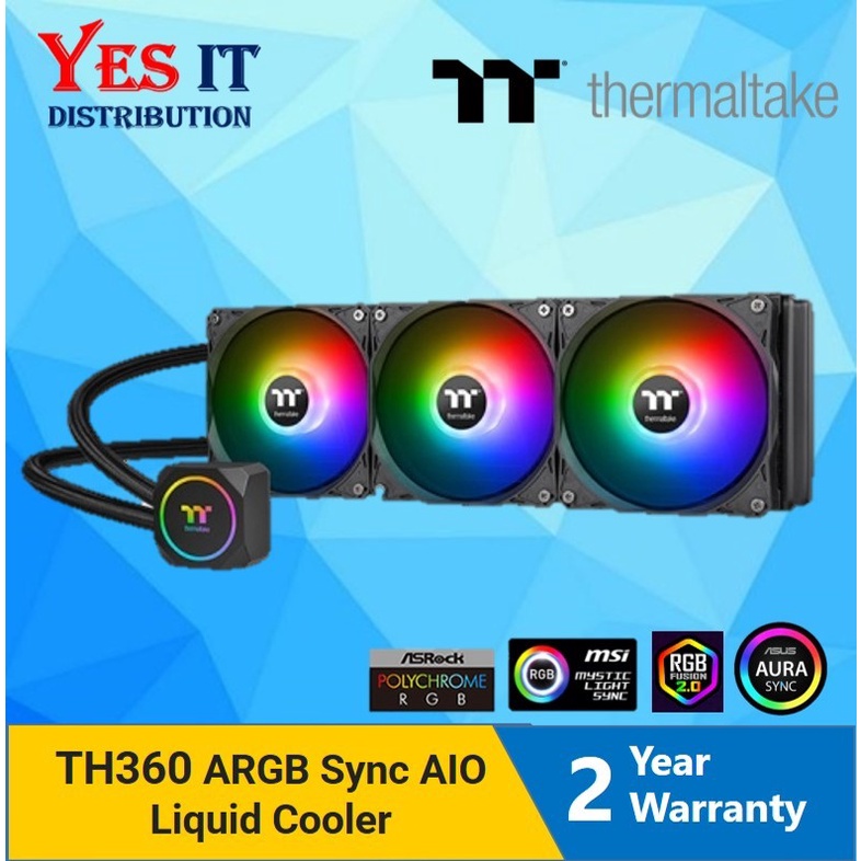 Thermaltake TH360 ARGB Sync AIO Liquid Cooler - Black | Shopee Malaysia