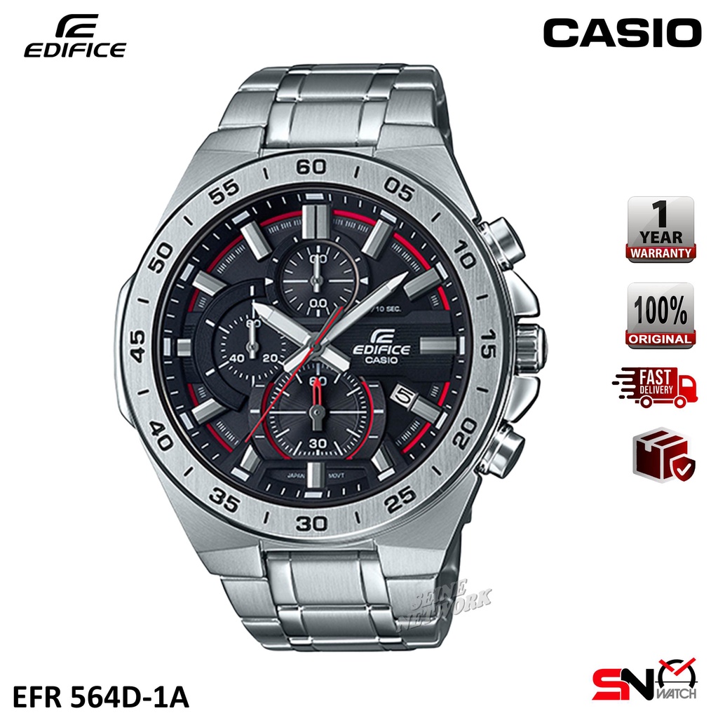 Casio Edifice Men Watch Multi Hands Fashion Quartz Analog Stainless Steel Band Watch EFR564D EFR564TR EFR 564D EFR 564TR Shopee Malaysia